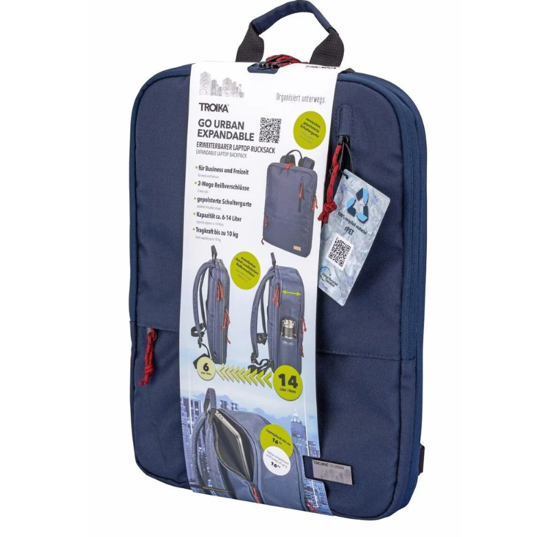 Zaino Porta Computer Go Urban Expandable Dark Blue