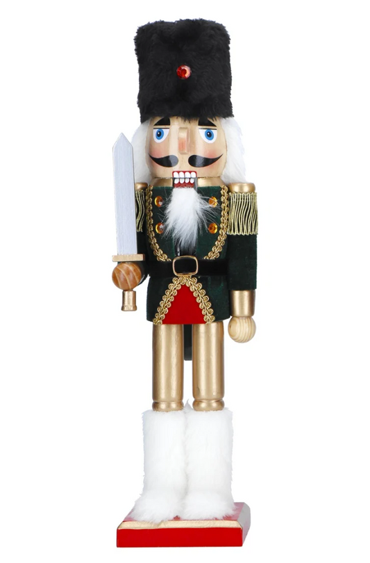 Schiaccianoci in legno Costume Verde H38cm