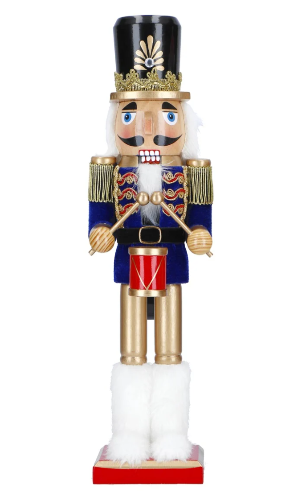 Schiaccianoci in legno Costume Blu H38cm