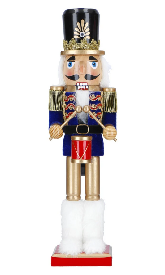 Schiaccianoci in legno Costume Blu H38cm