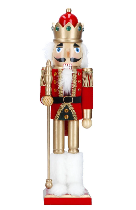 Schiaccianoci in legno Costume Rosso H38cm