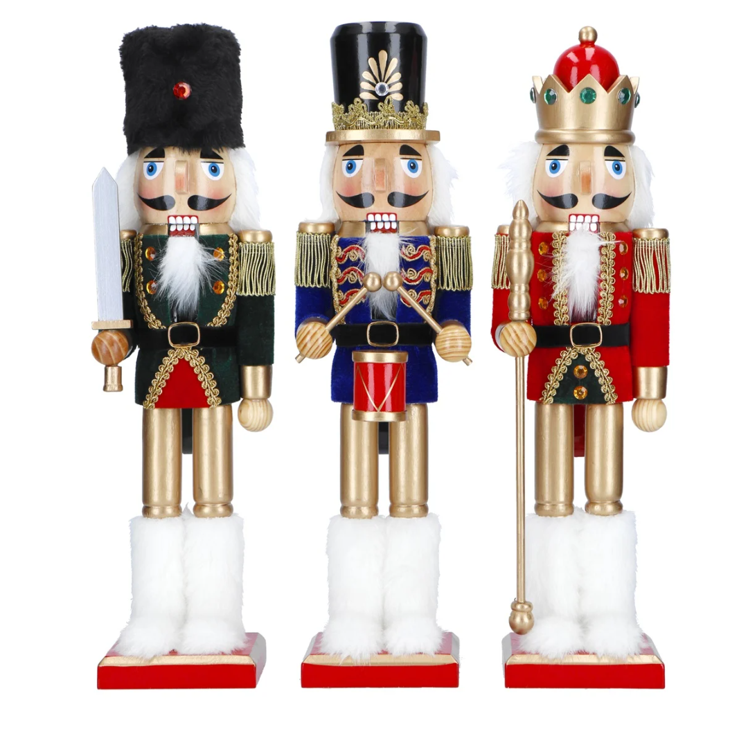 Schiaccianoci in legno Costume Verde H38cm