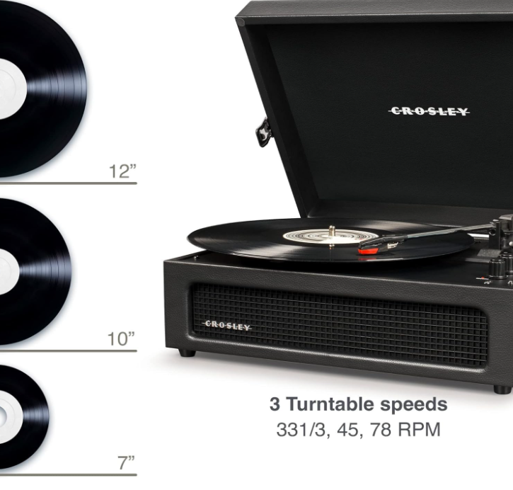 Giradischi Bluetooth Voyager Black 33/45/78 giri