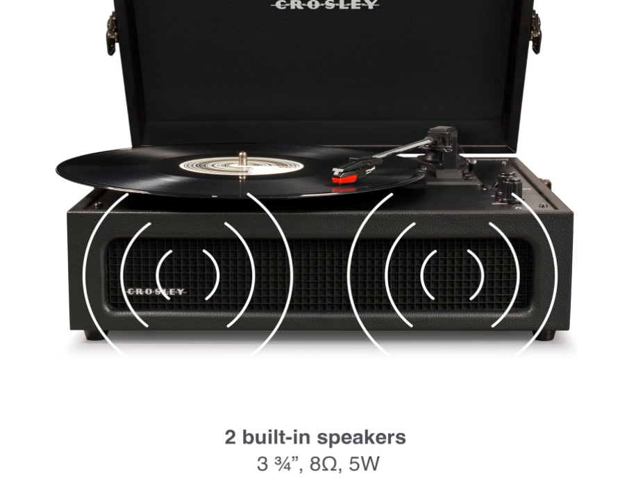 Giradischi Bluetooth Voyager Black 33/45/78 giri