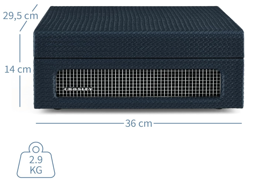 Giradischi Bluetooth Voyager Blue Navy 33/45/78 giri