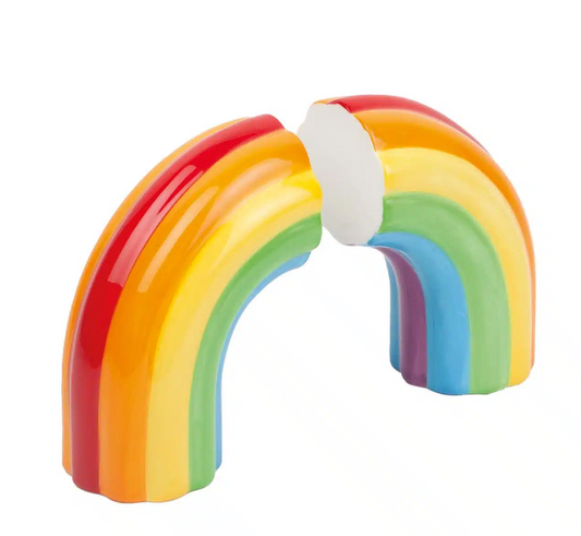 Fermalibri in ceramica a forma di Arcobaleno