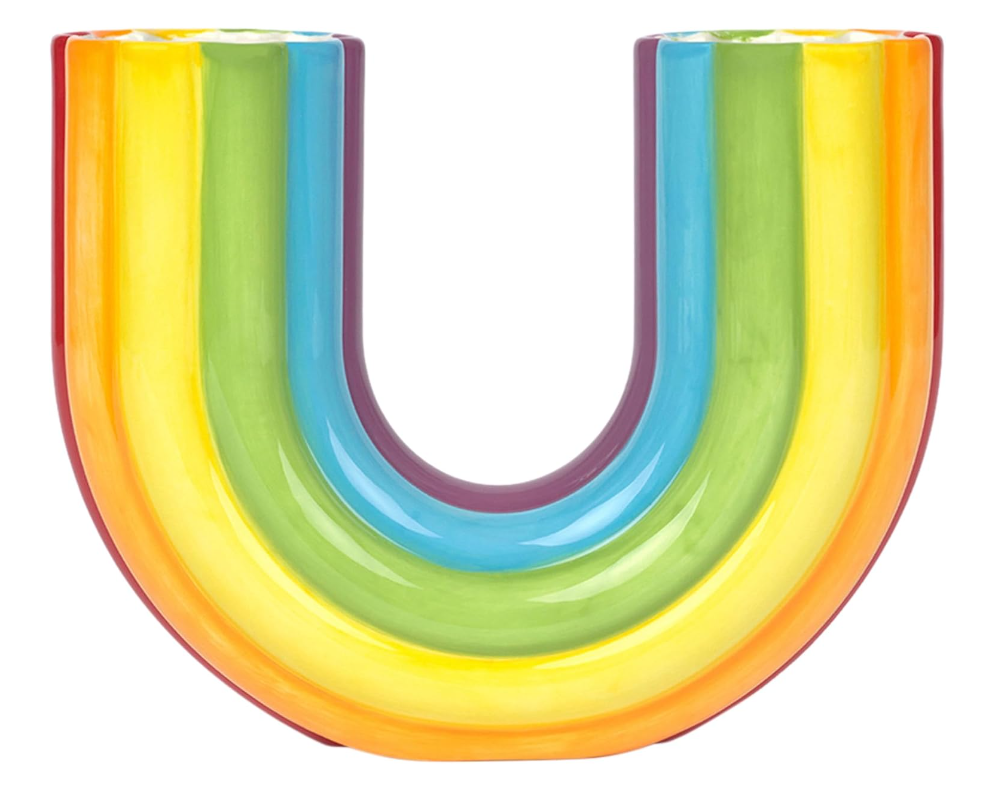 Vaso in ceramica a forma di Arcobaleno