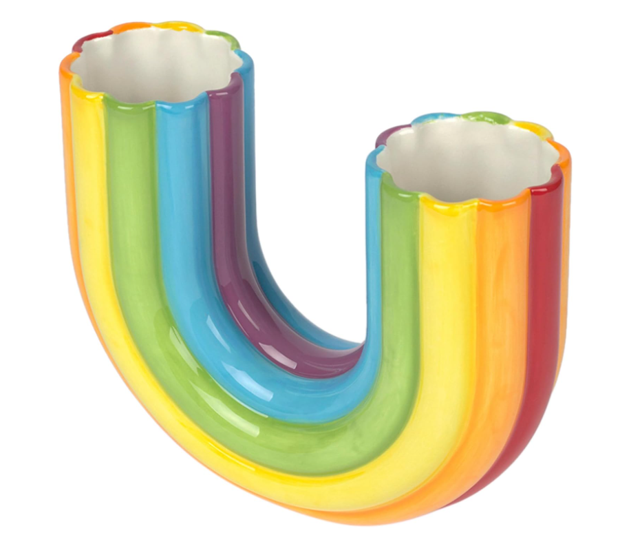 Vaso in ceramica a forma di Arcobaleno