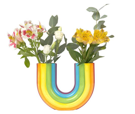 Vaso in ceramica a forma di Arcobaleno