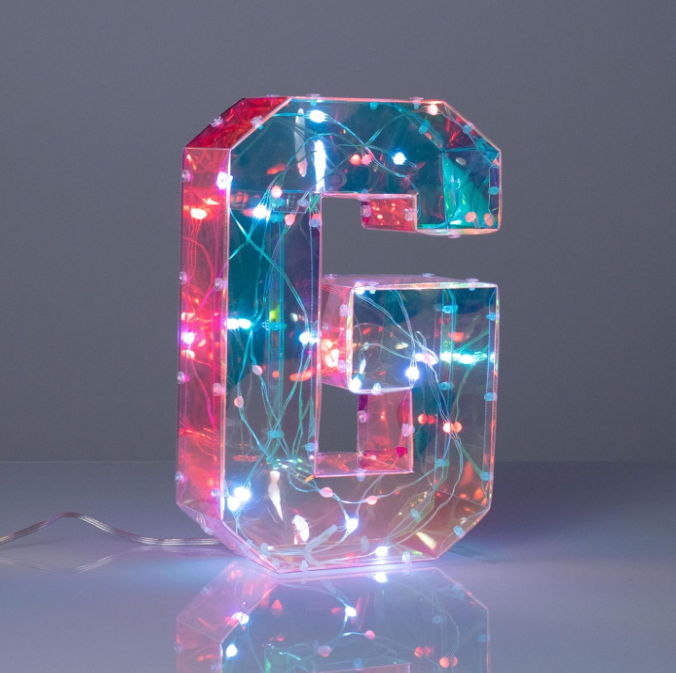 Lampada a LED USB Multicolore - Lettera "G"
