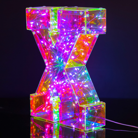 Lampada a LED USB Multicolore - Lettera "X"