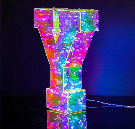 Lampada a LED USB Multicolore - Lettera "Y"