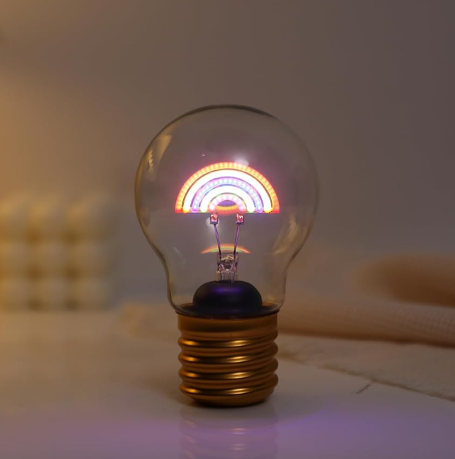 Lucetta a forma di lampadina Rainbow