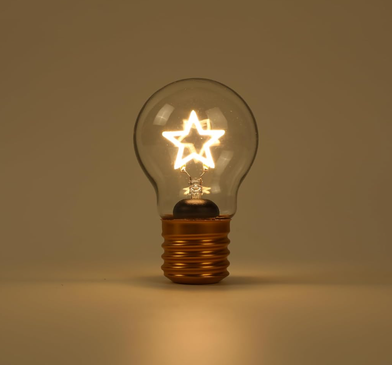 Lucetta a forma di lampadina Star