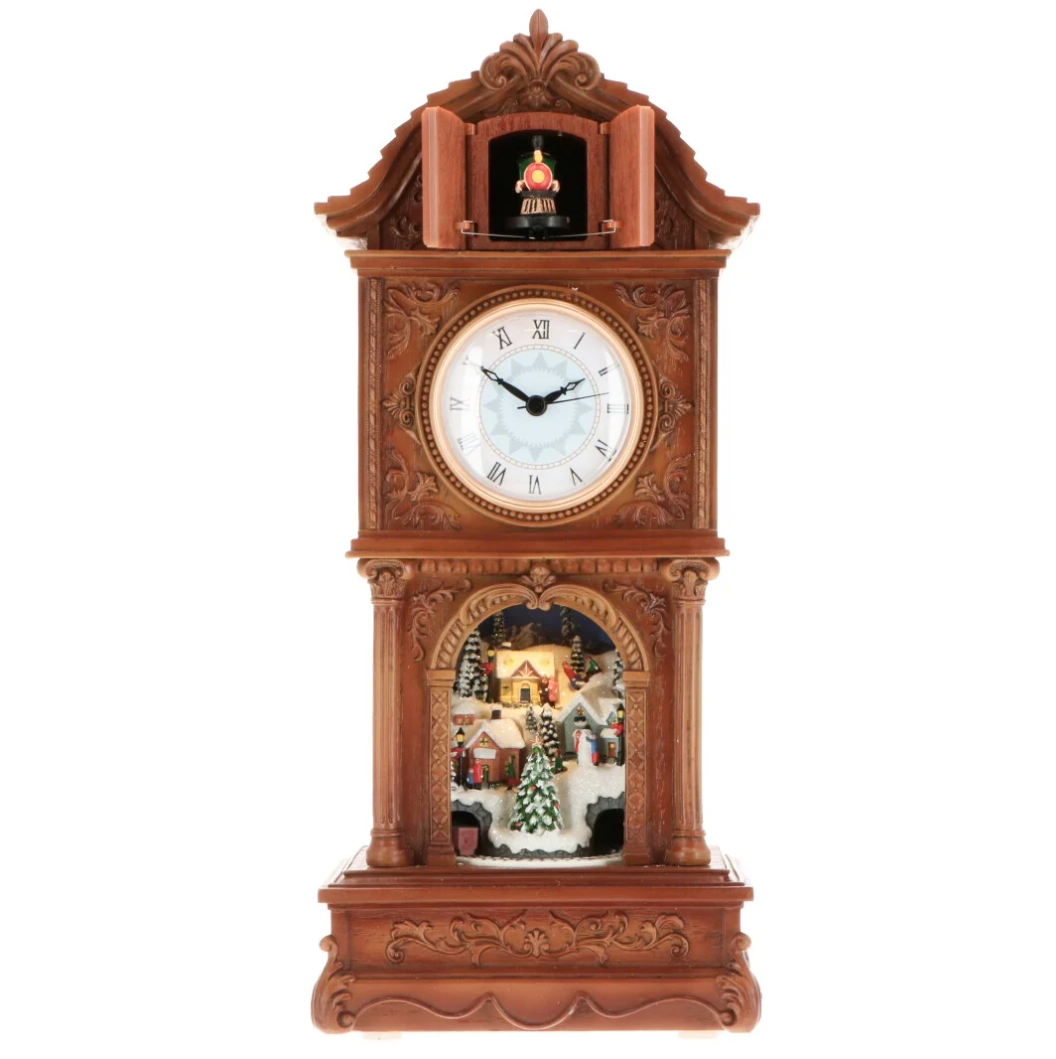 Orologio Torre animata con paesaggio e carillon