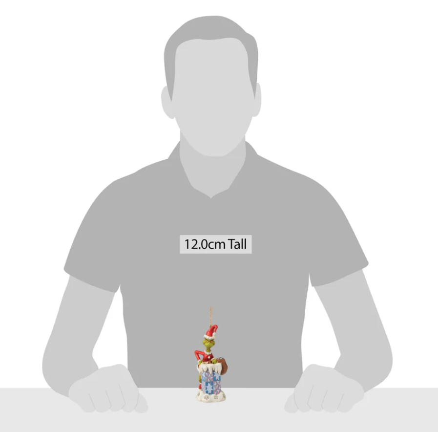 Statuetta Addobbo Grinch nel camino Jim Shore