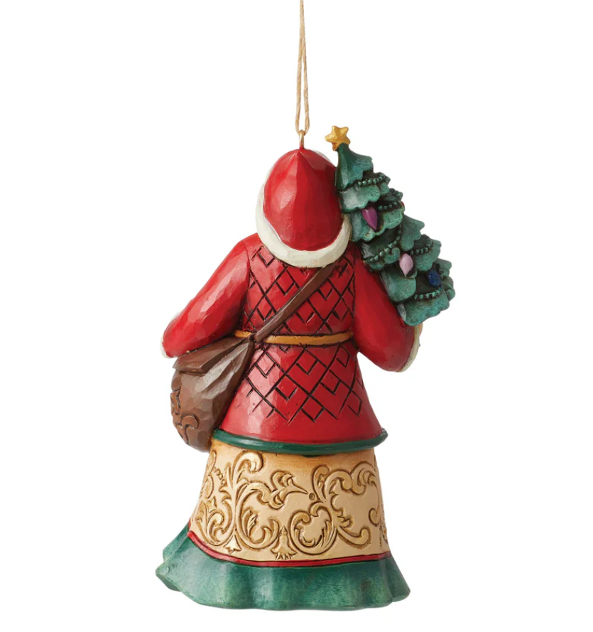 Statuetta Addobbo Babbo Natale Jim Shore Heartwood Creek
