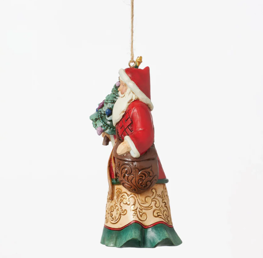 Statuetta Addobbo Babbo Natale Jim Shore Heartwood Creek