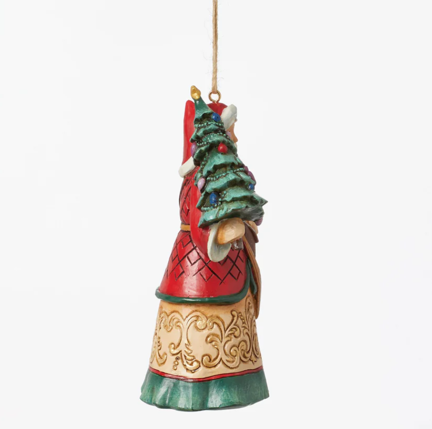 Statuetta Addobbo Babbo Natale Jim Shore Heartwood Creek