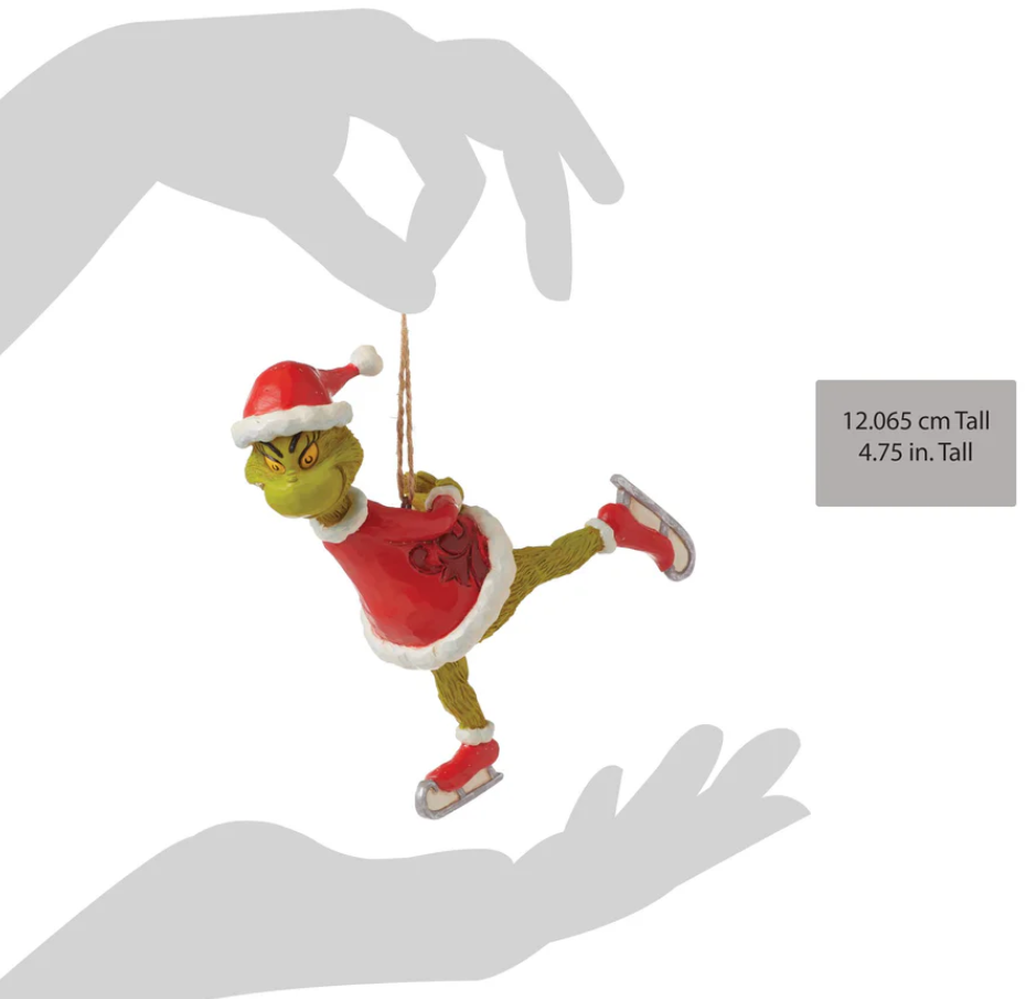Statuetta Addobbo Grinch Pattinaggio Jim Shore