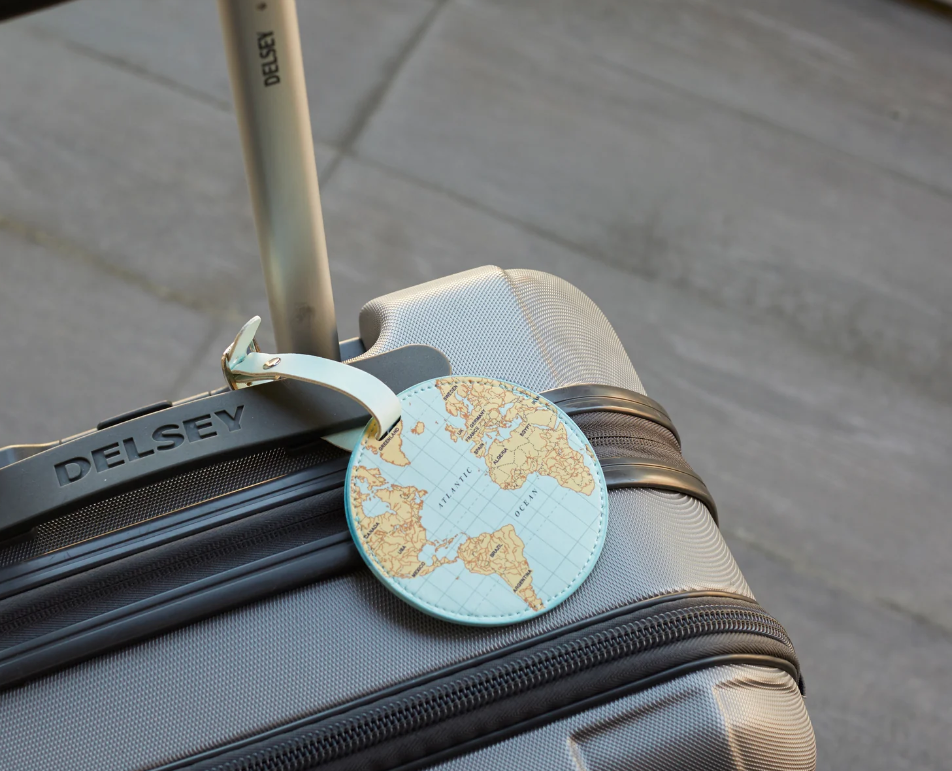 Targhetta per bagaglio Mondo Blu