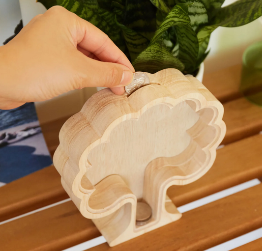 Salvadanaio Albero in Legno