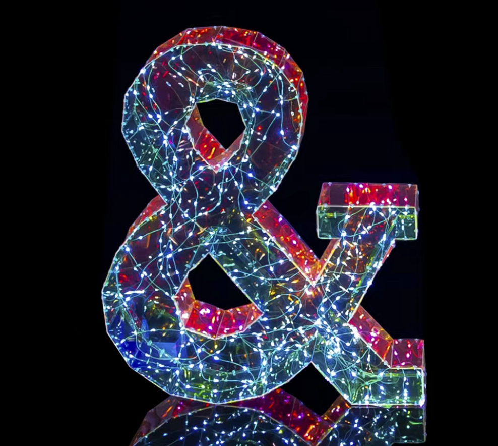 Lampada a LED USB Multicolore - Lettera "&"