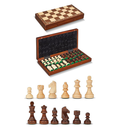 Scacchiera Pieghevole in Legno 36 cm