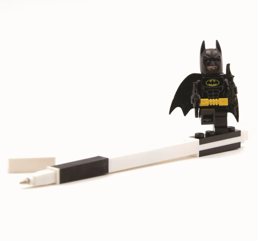 Penna Gel Nero Lego + Minifigure Batman