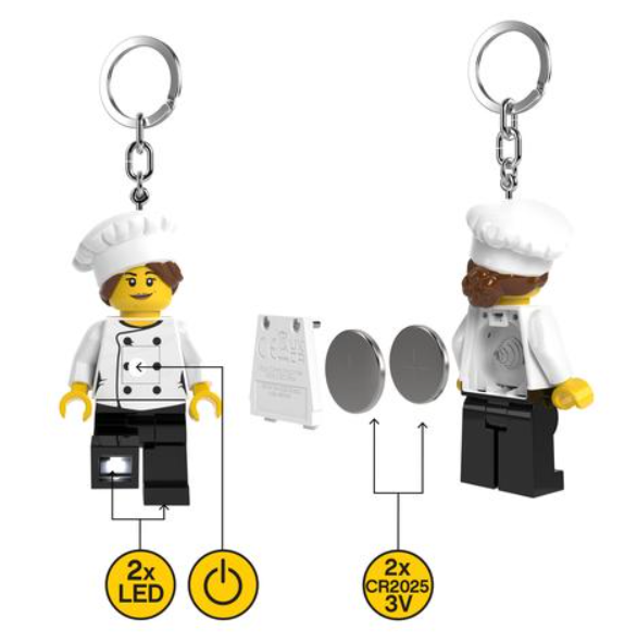 Portachiavi Led Lego Chef Girl