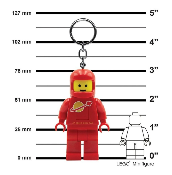Portachiavi Led Lego Spaceman Rosso