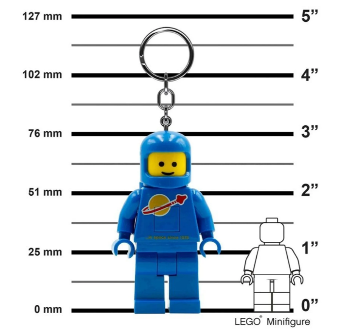 Portachiavi Led Lego Spaceman Blu