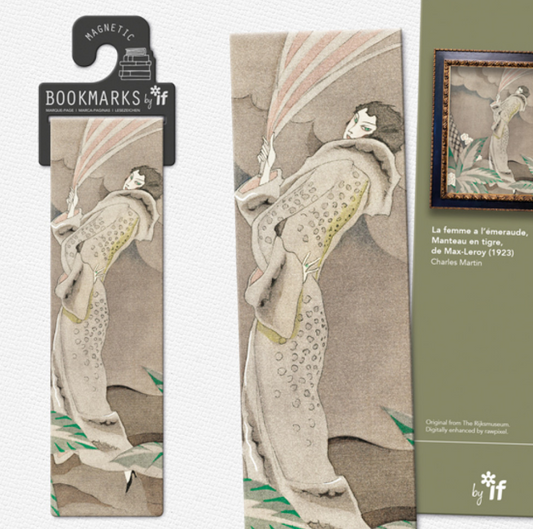 Segnalibro magnetico La Femme a l'émeraude, Manteau en tigre