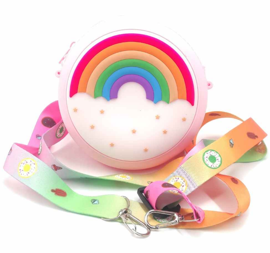 Borsetta a Tracollina Arcobaleno bambina in silicone