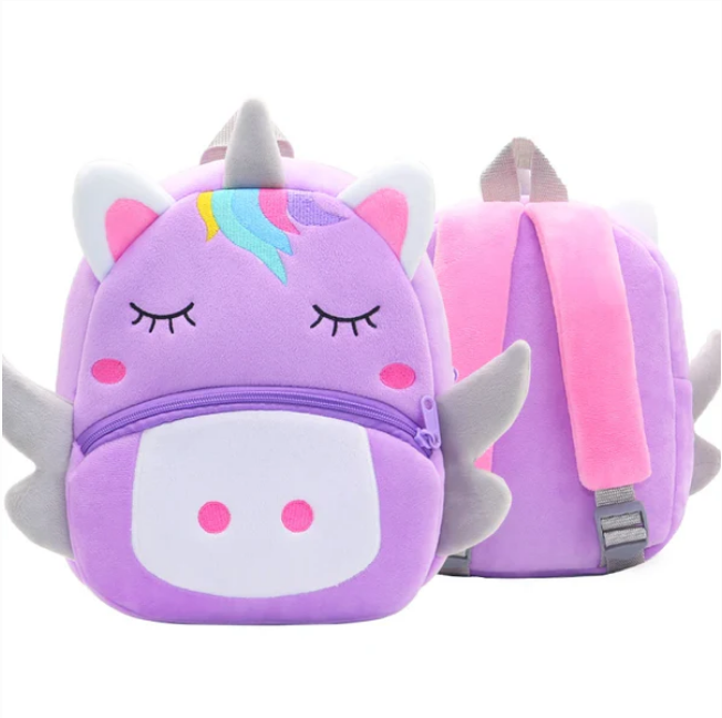 Zaino Pelouche Bambini Unicorno Viola