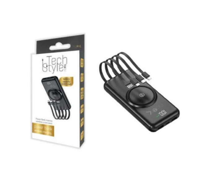 Power Bank Wireless, Cavo, 10000mAh