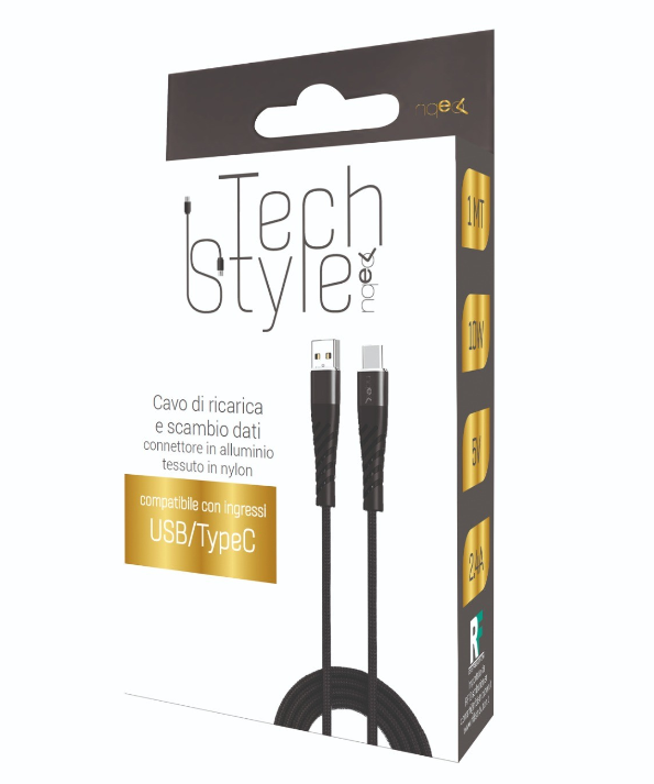 Cavo di ricarica USB/ Type C 2Mt