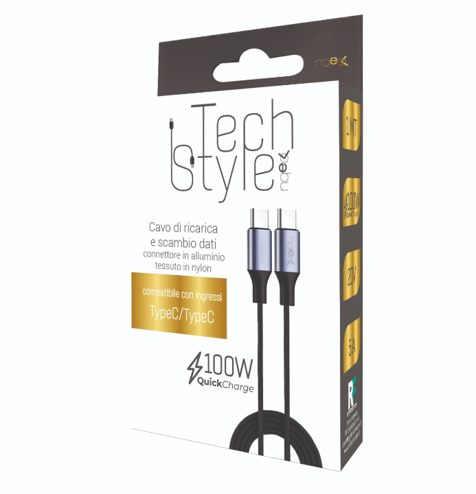 Cavo di ricarica Type C/Type C 1mt 100W