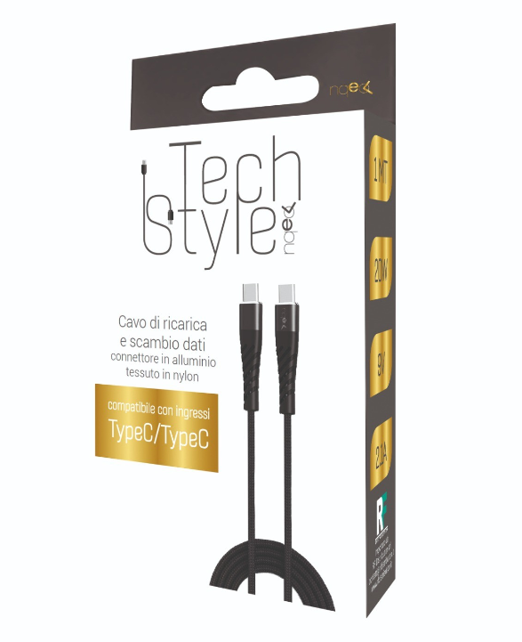 Cavo di ricarica Type C/Type C 1mt