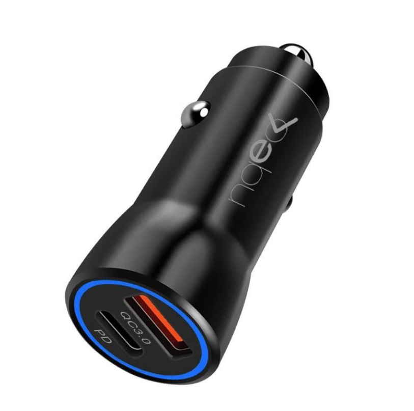 Caricatore per auto doppio Type USB/Type C