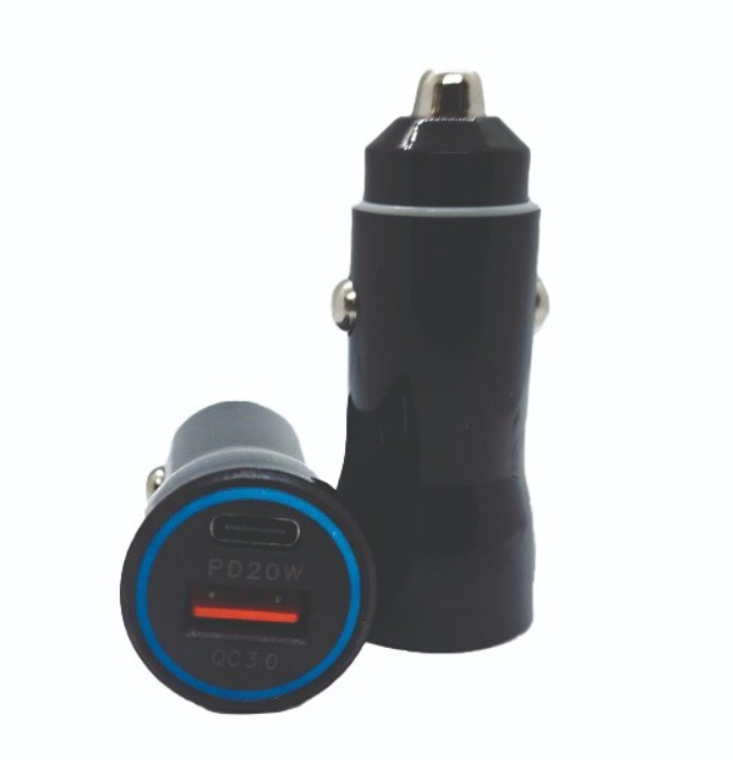 Caricatore per auto doppio Type USB/Type C