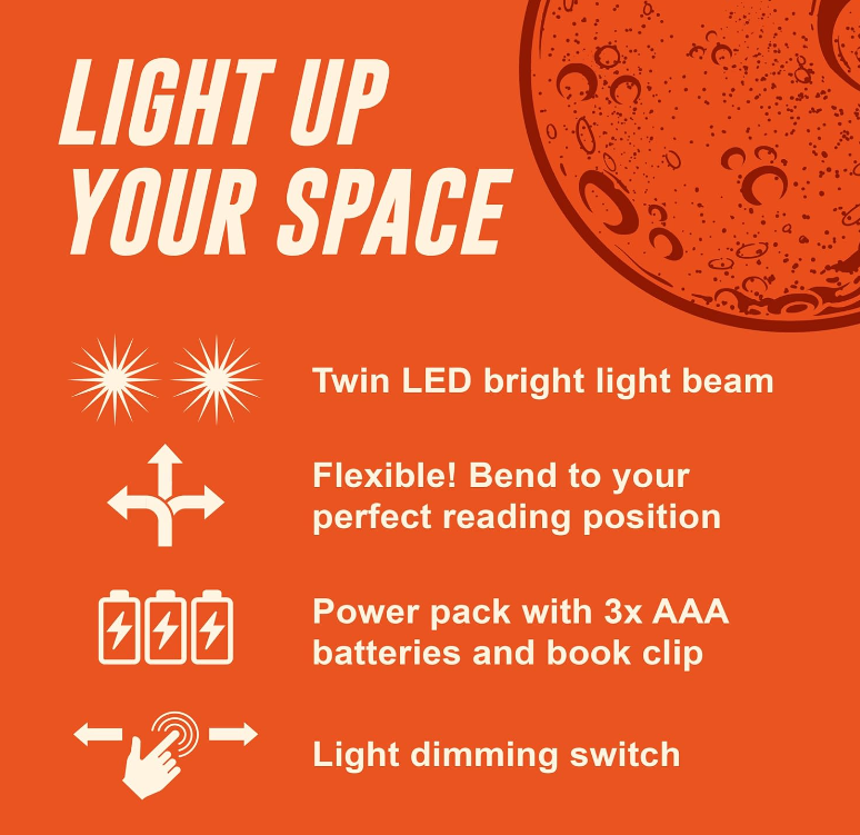 Luce da lettura Astronauta con clip