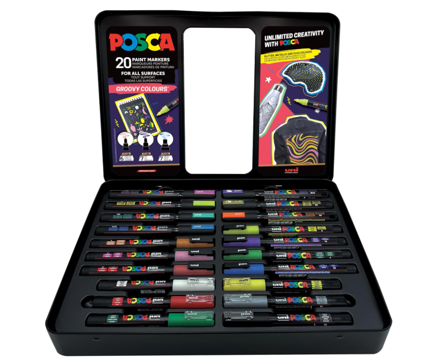 Uni Posca Gift Box 20 colori Groovy