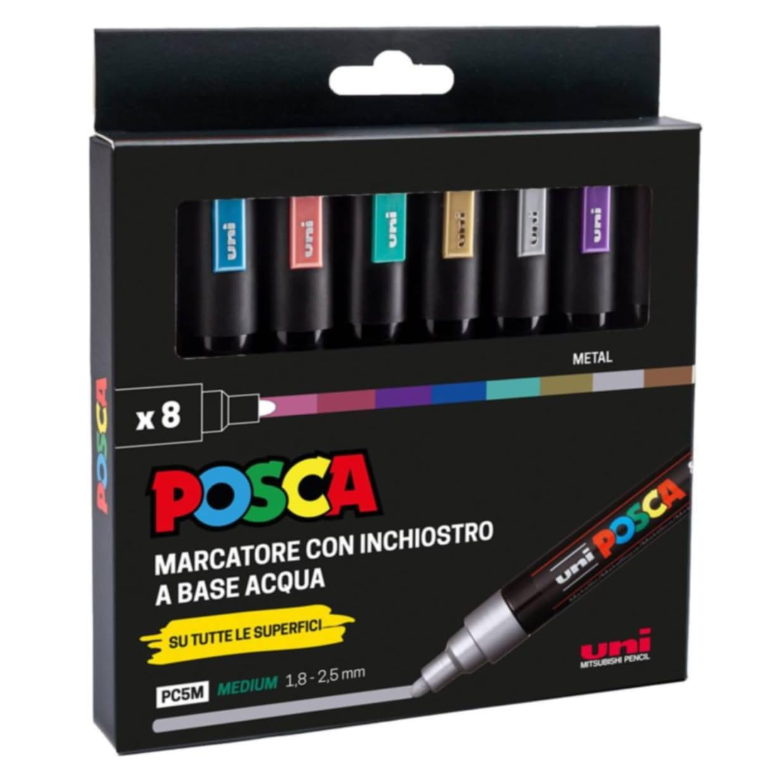 Uni Posca Metal set 8 colori