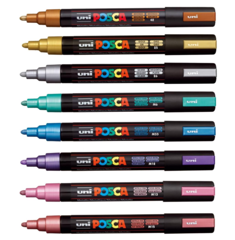 Uni Posca Metal set 8 colori
