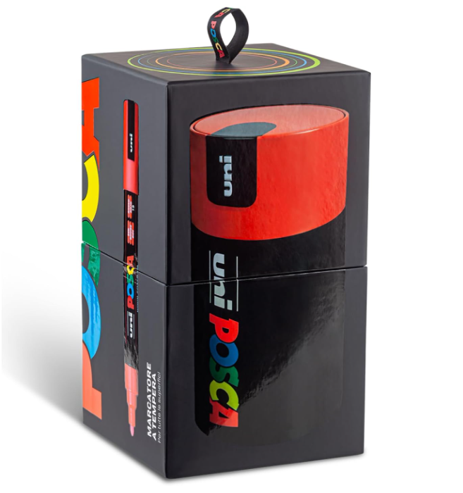 Uni Posca Gift Box Tappo Rosso 18 colori PC5M
