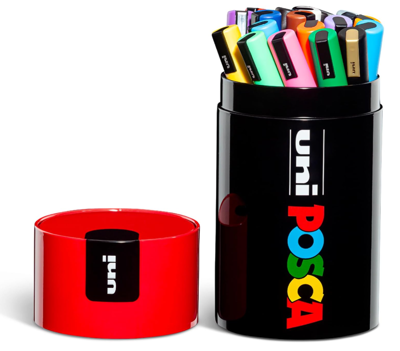 Uni Posca Gift Box Tappo Rosso 18 colori PC5M