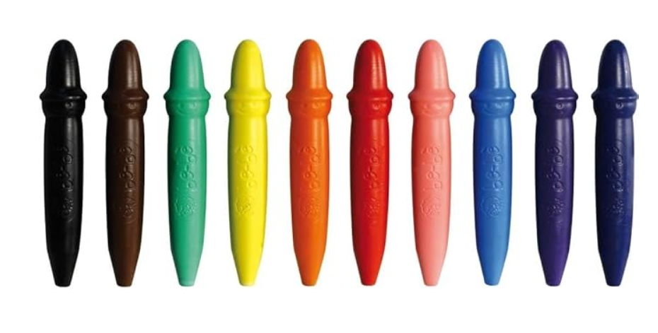 Giotto be-bè 10 Pastelloni a cera lavabili + temperino