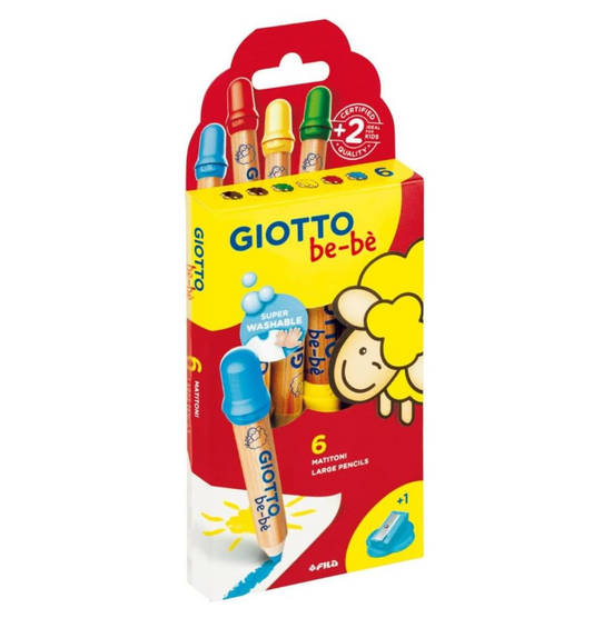 Giotto Be-bè confezione 6 matitoni lavabili