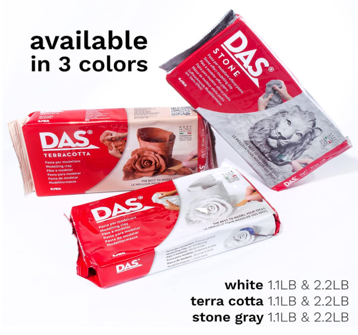 DAS Terracotta, Pasta per modellare, 500 grammi